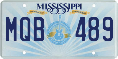 MS license plate MQB489