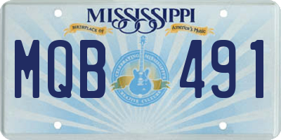 MS license plate MQB491