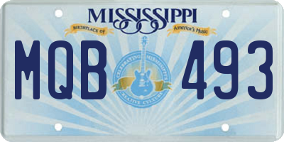 MS license plate MQB493