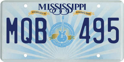 MS license plate MQB495