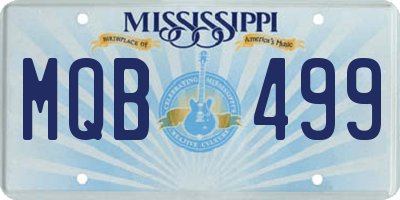 MS license plate MQB499