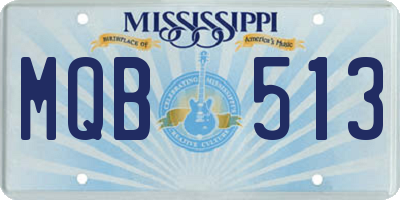 MS license plate MQB513
