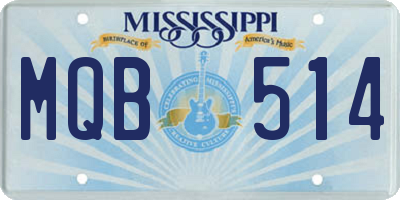 MS license plate MQB514