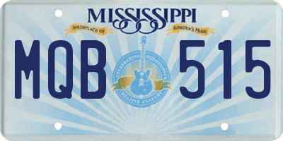 MS license plate MQB515