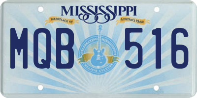 MS license plate MQB516