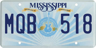 MS license plate MQB518