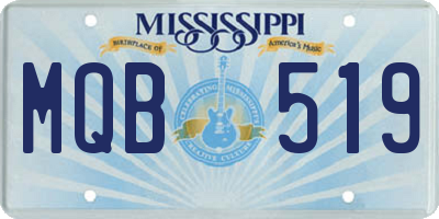MS license plate MQB519