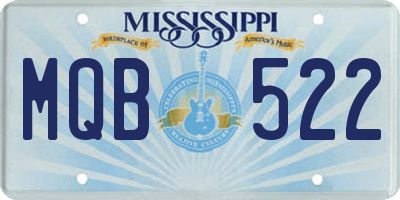 MS license plate MQB522