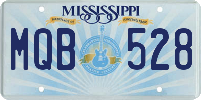 MS license plate MQB528
