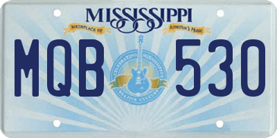 MS license plate MQB530