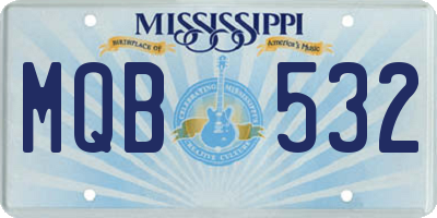 MS license plate MQB532
