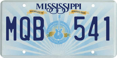 MS license plate MQB541
