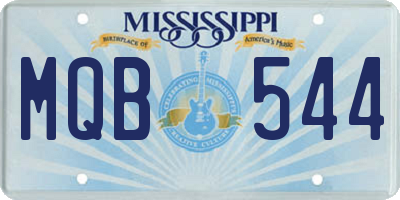 MS license plate MQB544