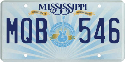 MS license plate MQB546