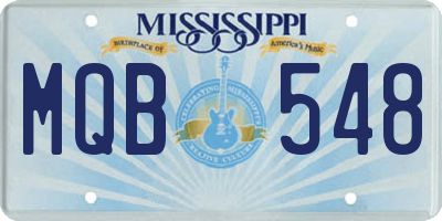 MS license plate MQB548