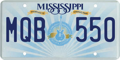 MS license plate MQB550