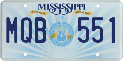 MS license plate MQB551