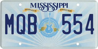 MS license plate MQB554