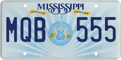 MS license plate MQB555