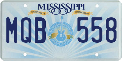 MS license plate MQB558