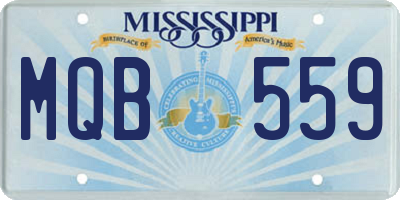 MS license plate MQB559