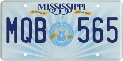MS license plate MQB565