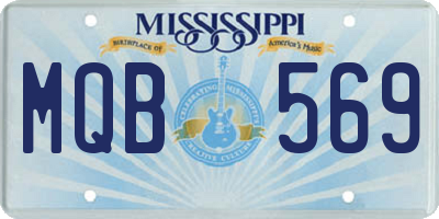 MS license plate MQB569