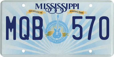 MS license plate MQB570