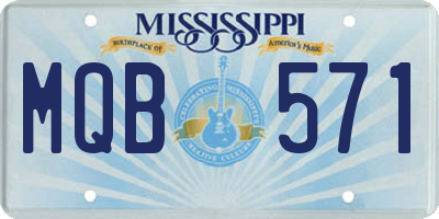 MS license plate MQB571