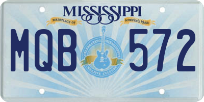 MS license plate MQB572