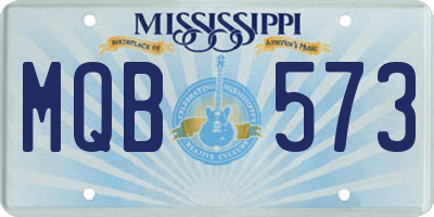 MS license plate MQB573