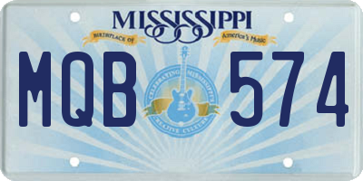 MS license plate MQB574