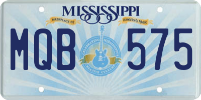MS license plate MQB575