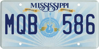 MS license plate MQB586