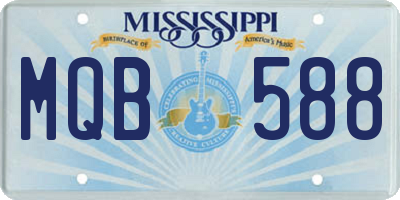 MS license plate MQB588
