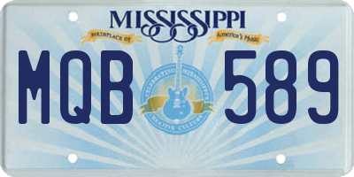 MS license plate MQB589