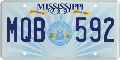 MS license plate MQB592