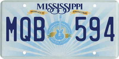 MS license plate MQB594