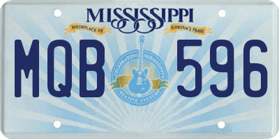 MS license plate MQB596
