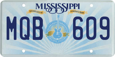 MS license plate MQB609