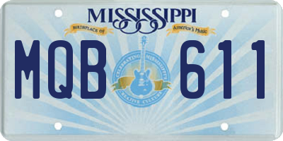MS license plate MQB611