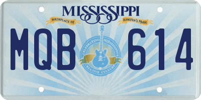 MS license plate MQB614