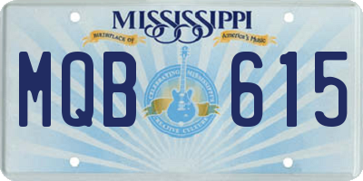 MS license plate MQB615