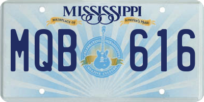 MS license plate MQB616