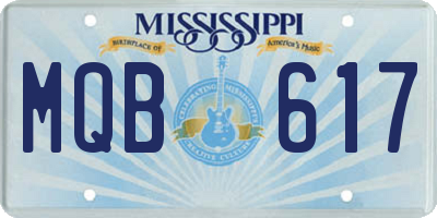 MS license plate MQB617