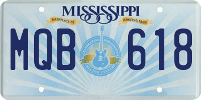 MS license plate MQB618