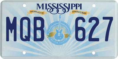 MS license plate MQB627