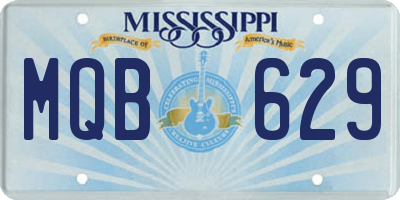 MS license plate MQB629