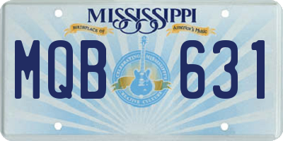 MS license plate MQB631