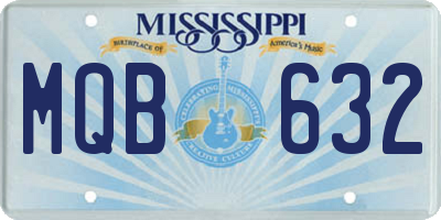 MS license plate MQB632